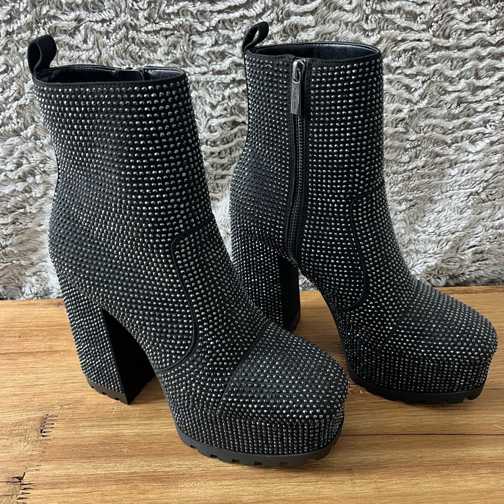 Michael Kors Enya Embellished Platform Boot- Size 8